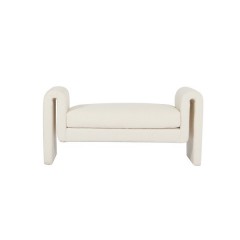 BENCH BOUCLE CREAM 130 - CHAIRS, STOOLS